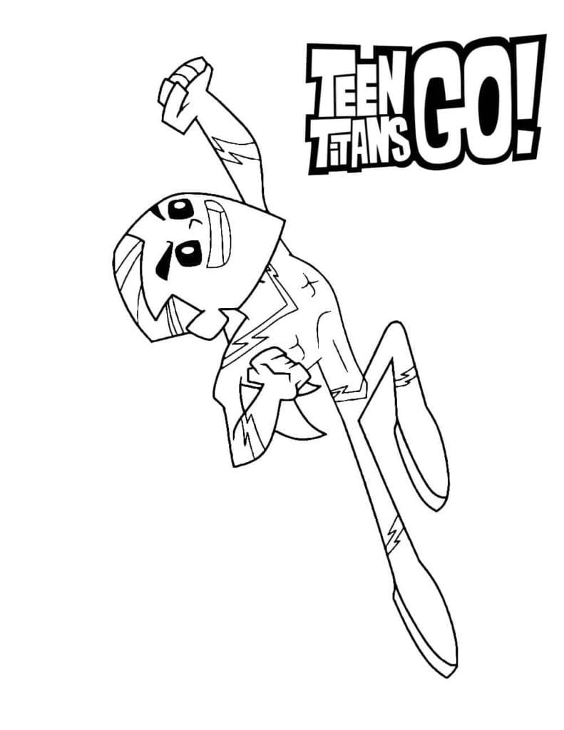 Coloriage gratuit Teen Titans Go #196434 de la collection Super-héros et Super-vilains à imprimer