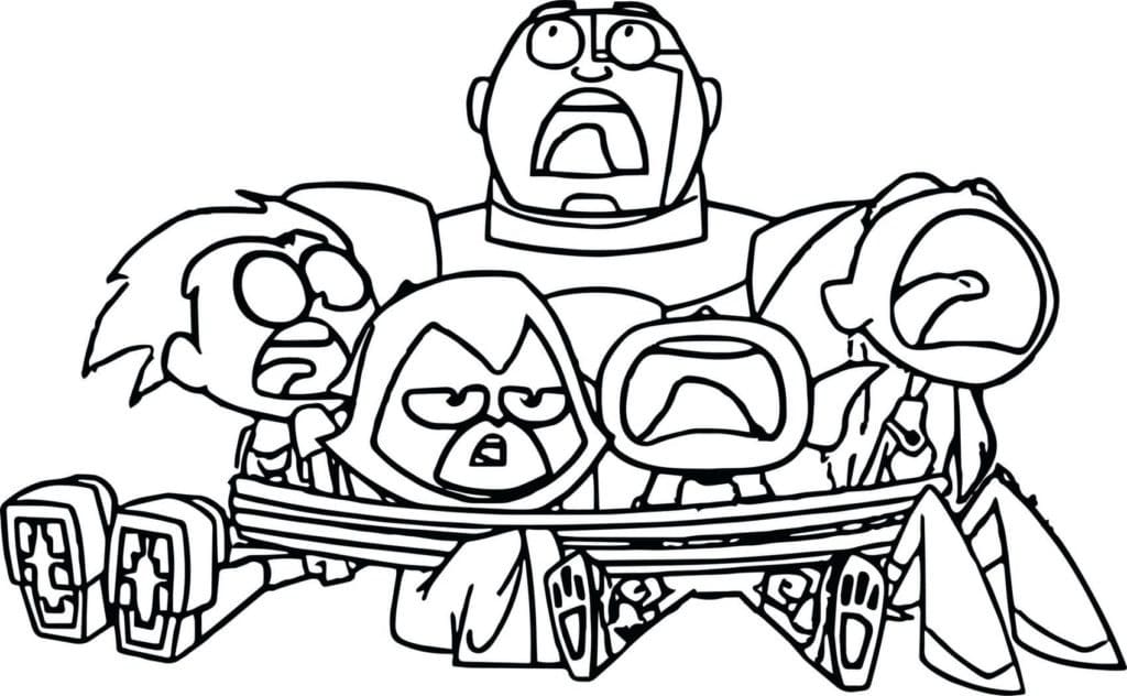 Coloriage gratuit Teen Titans Go #196440 de la collection Super-héros et Super-vilains à imprimer