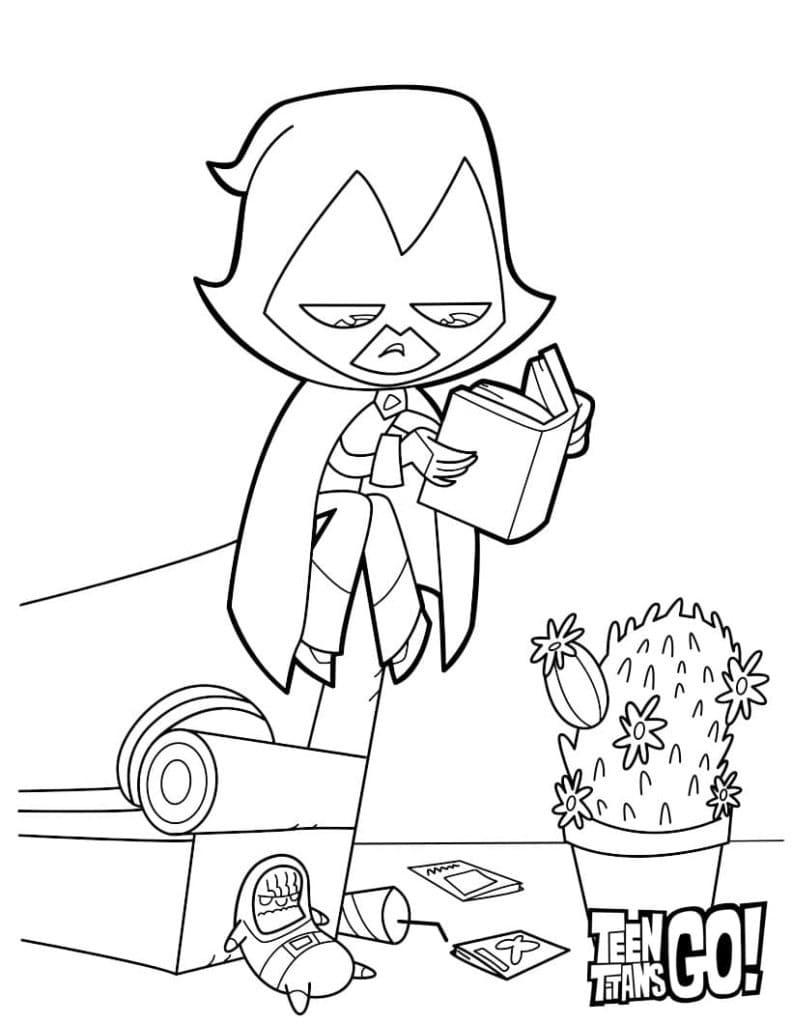 Dessin à colorier Teen Titans Go #196446 issu de la collection Super-héros et Super-vilains, prêt à imprimer