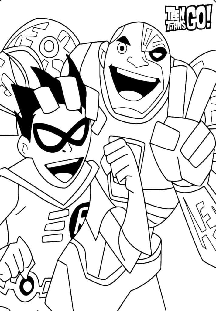 Illustration au trait Teen Titans Go #196447 de la collection Super-héros et Super-vilains à colorier gratuitement