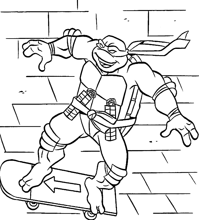 Page de coloriage Tortues Ninja #75380, collection Super-héros et Super-vilains, à imprimer et colorier