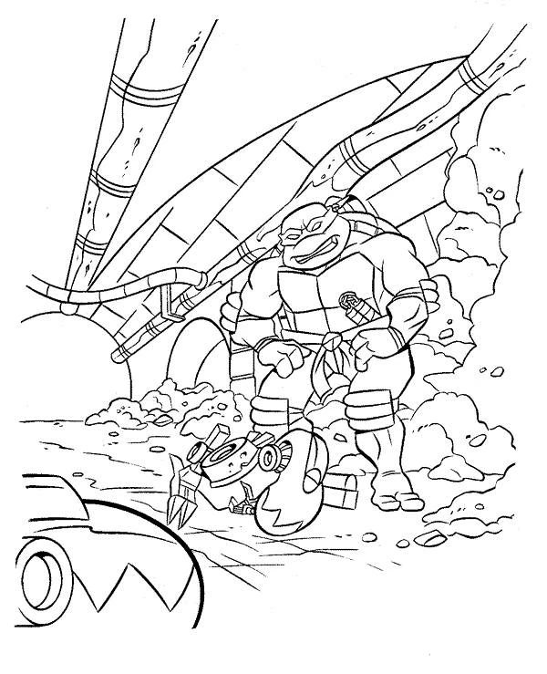 Coloriage imprimable Tortues Ninja #75399 de la collection Super-héros et Super-vilains à colorier aux crayons