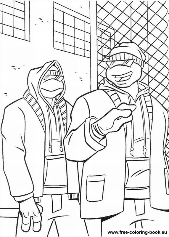 Coloriage Tortues Ninja #75435 à imprimer gratuitement, extrait de la collection Super-héros et Super-vilains