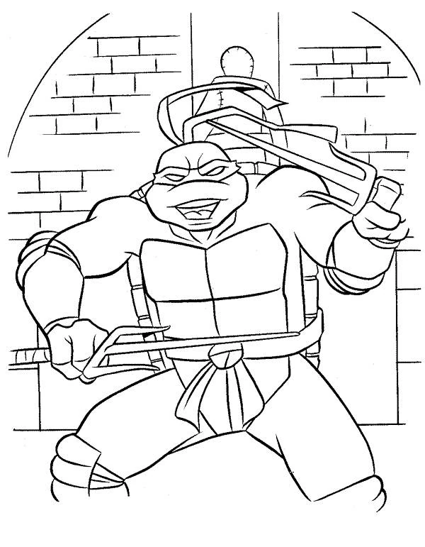 Coloriage imprimable Tortues Ninja #75587 de la collection Super-héros et Super-vilains à colorier aux crayons