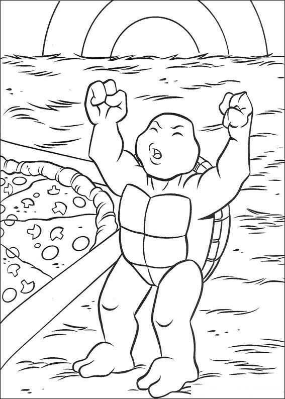 Page de coloriage Tortues Ninja #75610, collection Super-héros et Super-vilains, à imprimer et colorier