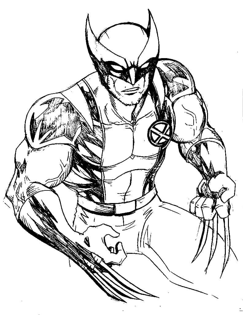 Dessin à colorier: Wolverine (Super-héros et Super-vilains) #185633 - Coloriages à Imprimer Gratuits