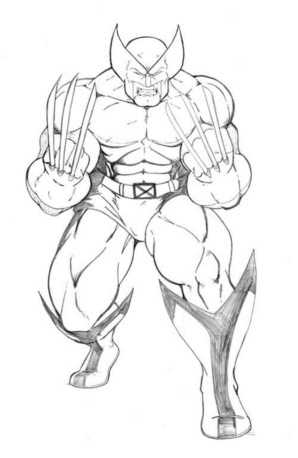 Dessin à colorier: Wolverine (Super-héros et Super-vilains) #185637 - Coloriages à Imprimer Gratuits