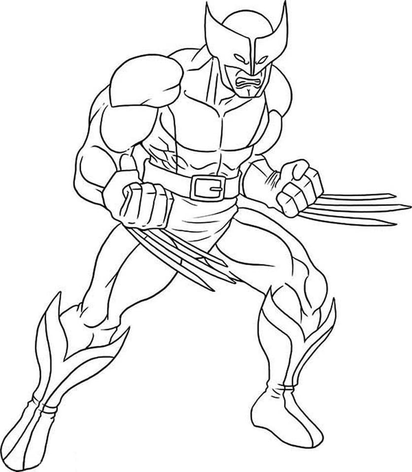 Dessin à colorier: Wolverine (Super-héros et Super-vilains) #185644 - Coloriages à Imprimer Gratuits
