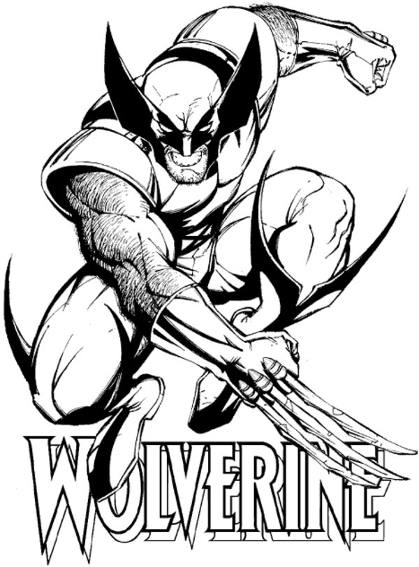 Dessin à colorier: Wolverine (Super-héros et Super-vilains) #74835 - Coloriages à Imprimer Gratuits