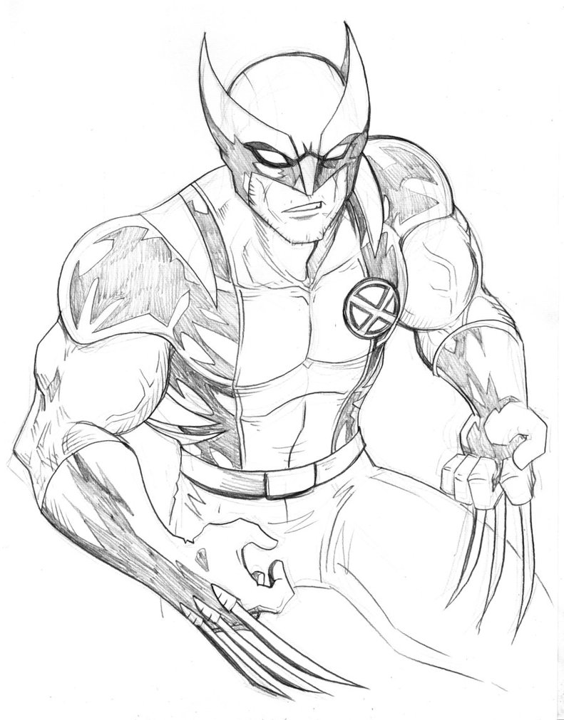Dessin à colorier: Wolverine (Super-héros et Super-vilains) #74836 - Coloriages à Imprimer Gratuits