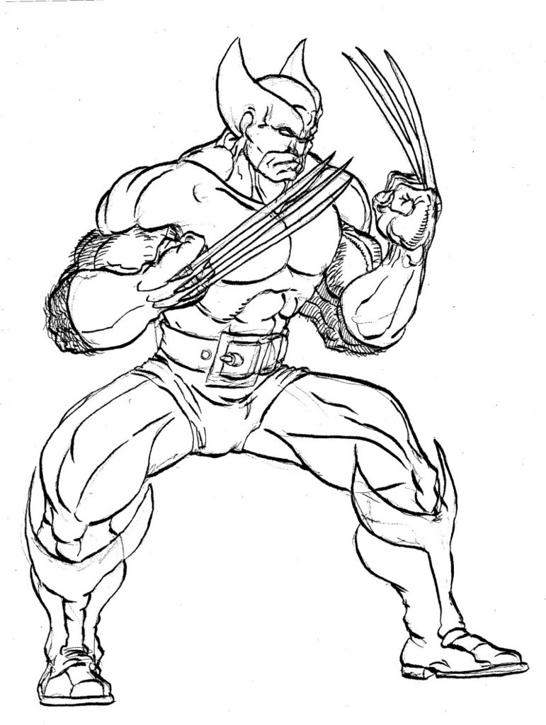 Dessin à colorier: Wolverine (Super-héros et Super-vilains) #74837 - Coloriages à Imprimer Gratuits