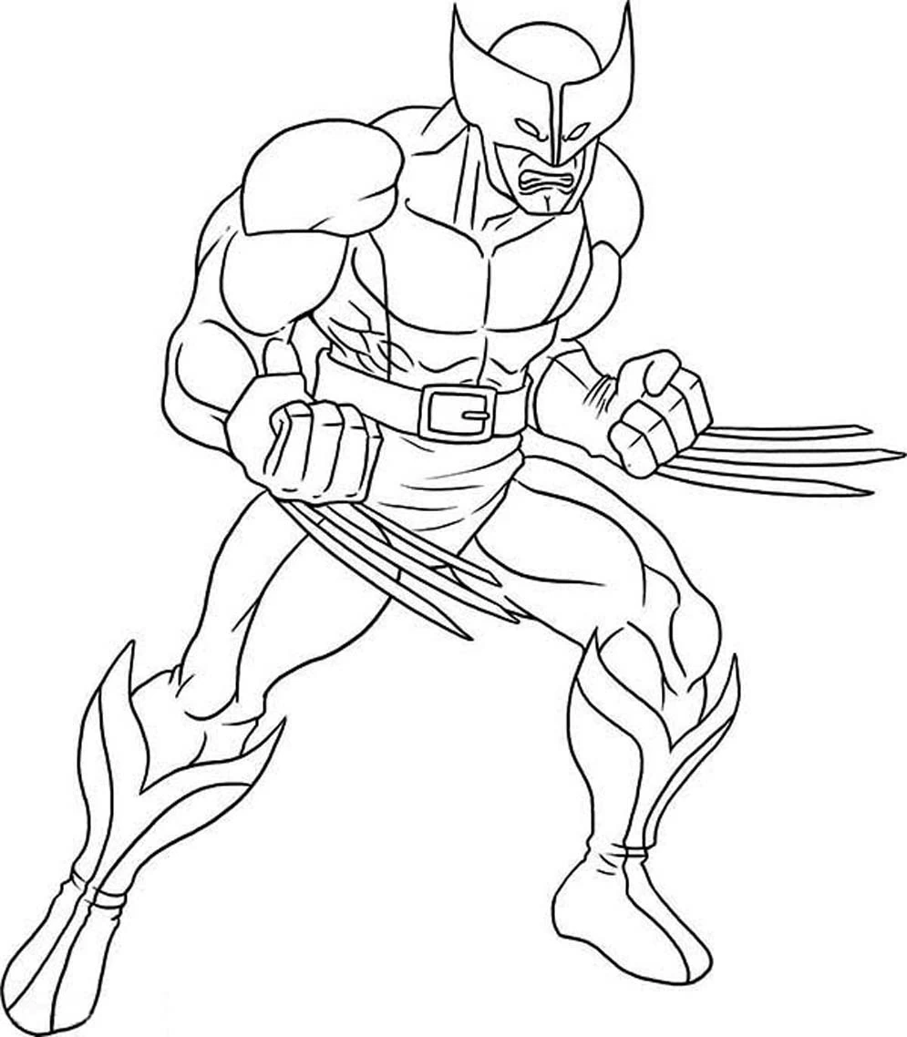 Dessin à colorier: Wolverine (Super-héros et Super-vilains) #74838 - Coloriages à Imprimer Gratuits