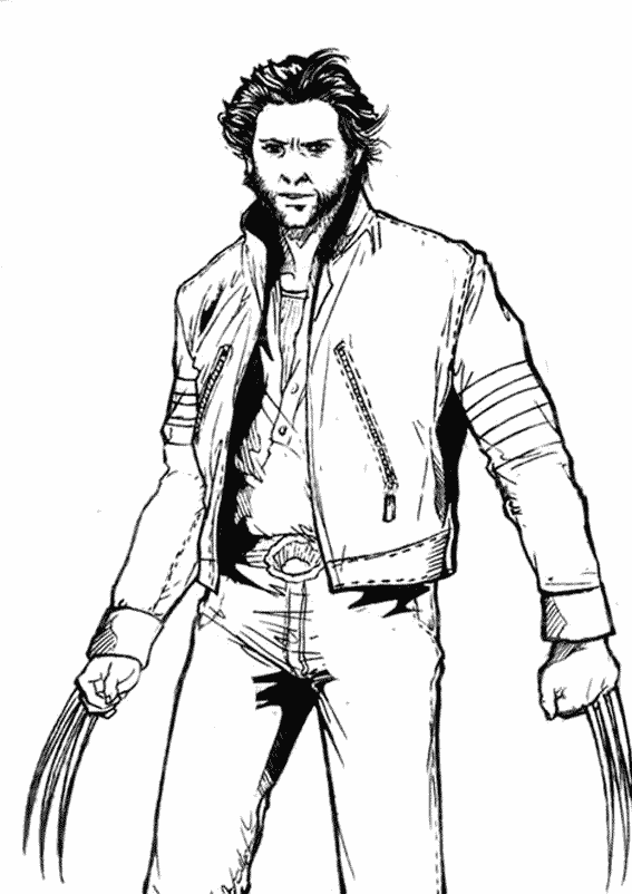 Dessin à colorier: Wolverine (Super-héros et Super-vilains) #74839 - Coloriages à Imprimer Gratuits