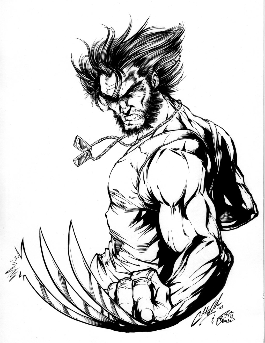 Dessin à colorier: Wolverine (Super-héros et Super-vilains) #74842 - Coloriages à Imprimer Gratuits