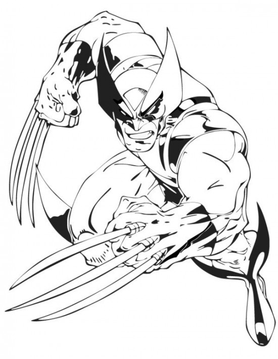 Dessin à colorier: Wolverine (Super-héros et Super-vilains) #74845 - Coloriages à Imprimer Gratuits