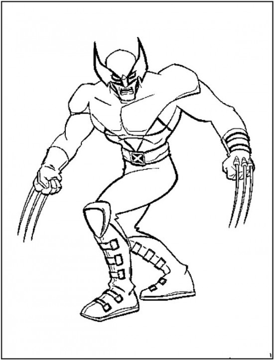 Dessin à colorier: Wolverine (Super-héros et Super-vilains) #74846 - Coloriages à Imprimer Gratuits