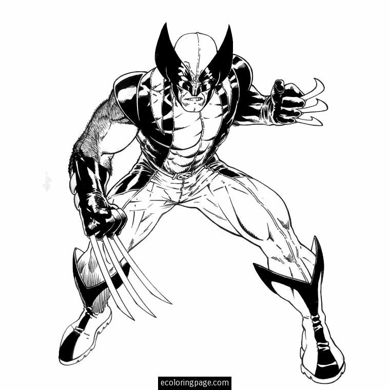 Dessin à colorier: Wolverine (Super-héros et Super-vilains) #74848 - Coloriages à Imprimer Gratuits