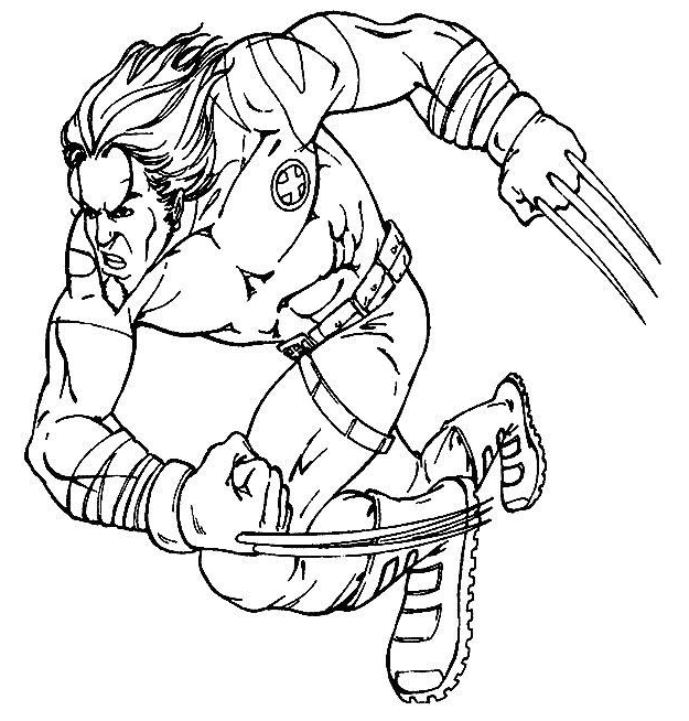 Dessin à colorier: Wolverine (Super-héros et Super-vilains) #74849 - Coloriages à Imprimer Gratuits