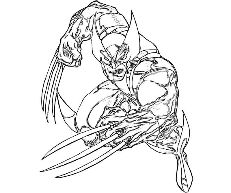 Dessin à colorier: Wolverine (Super-héros et Super-vilains) #74850 - Coloriages à Imprimer Gratuits