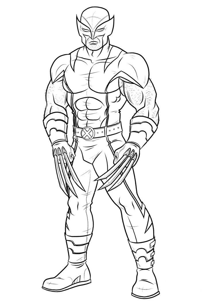 Dessin à colorier: Wolverine (Super-héros et Super-vilains) #74854 - Coloriages à Imprimer Gratuits