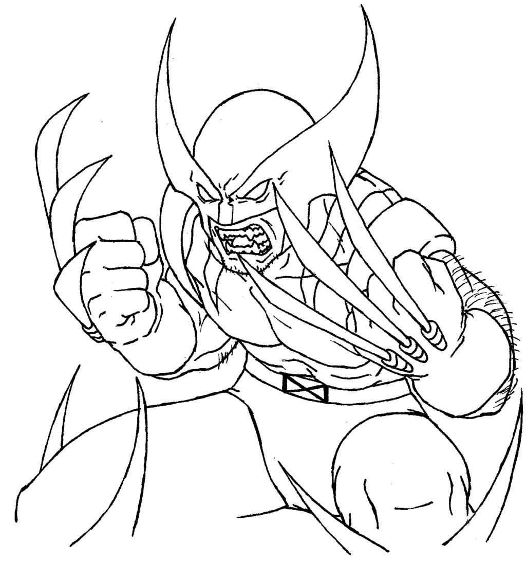 Dessin à colorier: Wolverine (Super-héros et Super-vilains) #74855 - Coloriages à Imprimer Gratuits