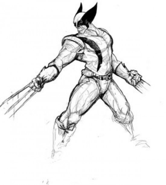 Dessin à colorier: Wolverine (Super-héros et Super-vilains) #74858 - Coloriages à Imprimer Gratuits
