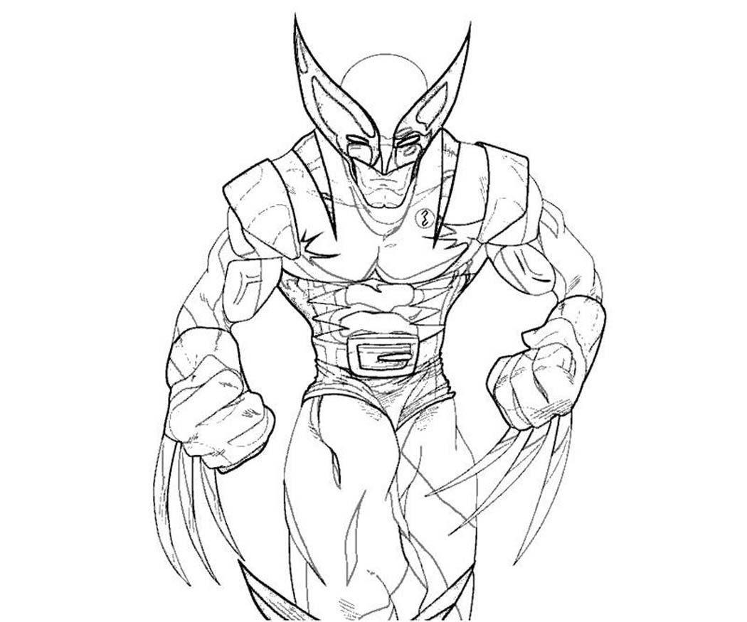 Dessin à colorier: Wolverine (Super-héros et Super-vilains) #74860 - Coloriages à Imprimer Gratuits