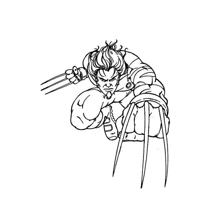 Dessin à colorier: Wolverine (Super-héros et Super-vilains) #74861 - Coloriages à Imprimer Gratuits