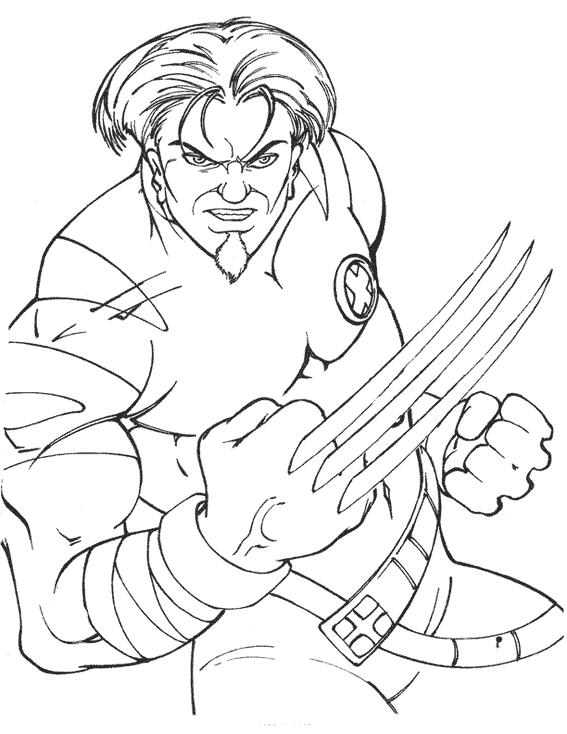 Dessin à colorier: Wolverine (Super-héros et Super-vilains) #74862 - Coloriages à Imprimer Gratuits