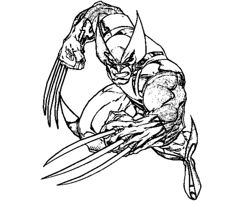 Dessin à colorier: Wolverine (Super-héros et Super-vilains) #74865 - Coloriages à Imprimer Gratuits