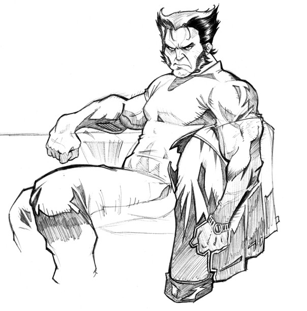 Dessin à colorier: Wolverine (Super-héros et Super-vilains) #74869 - Coloriages à Imprimer Gratuits