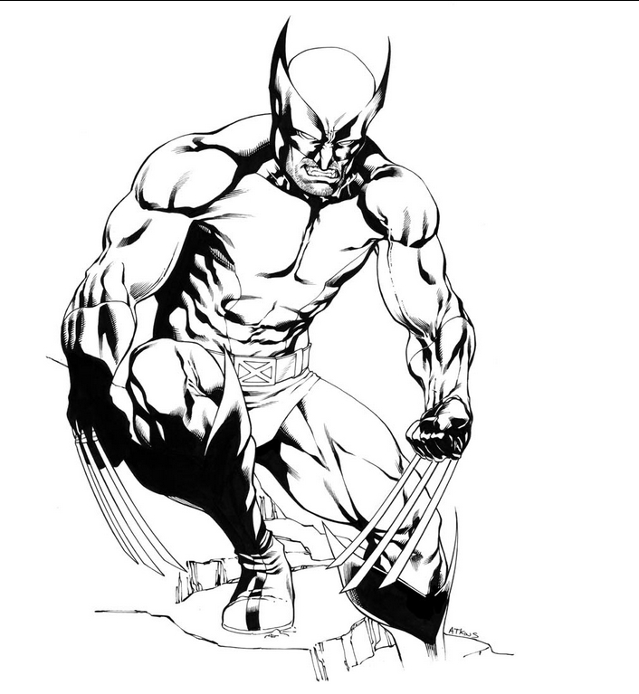 Dessin à colorier: Wolverine (Super-héros et Super-vilains) #74870 - Coloriages à Imprimer Gratuits