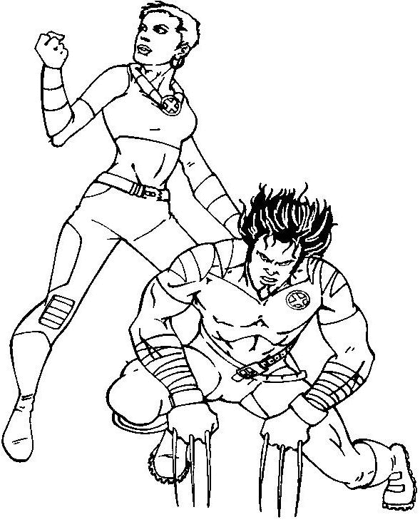 Dessin à colorier: Wolverine (Super-héros et Super-vilains) #74873 - Coloriages à Imprimer Gratuits