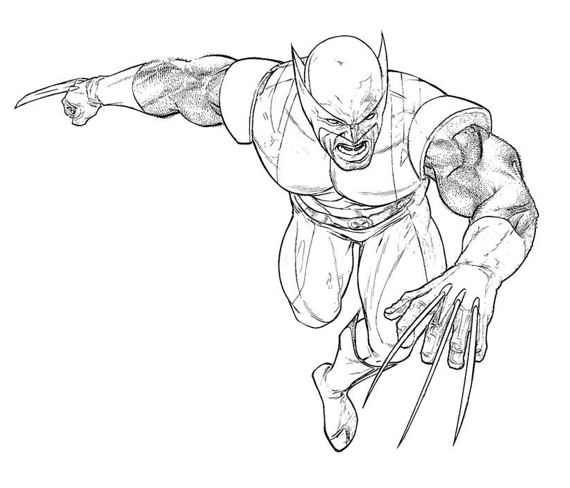 Dessin à colorier: Wolverine (Super-héros et Super-vilains) #74883 - Coloriages à Imprimer Gratuits