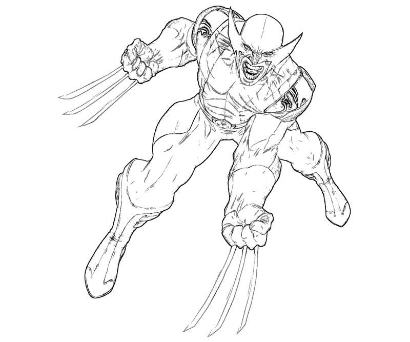 Dessin à colorier: Wolverine (Super-héros et Super-vilains) #74889 - Coloriages à Imprimer Gratuits