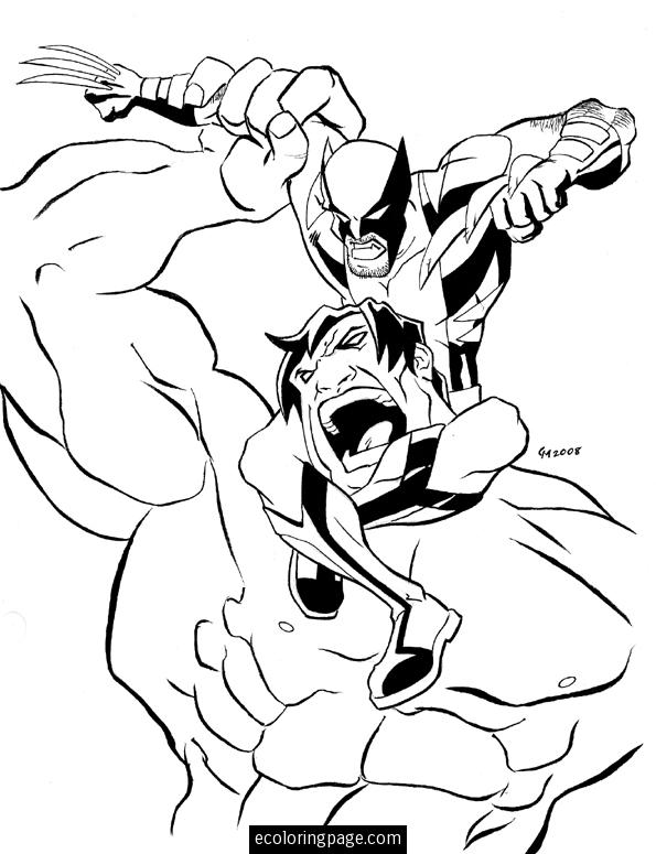 Dessin à colorier: Wolverine (Super-héros et Super-vilains) #74895 - Coloriages à Imprimer Gratuits