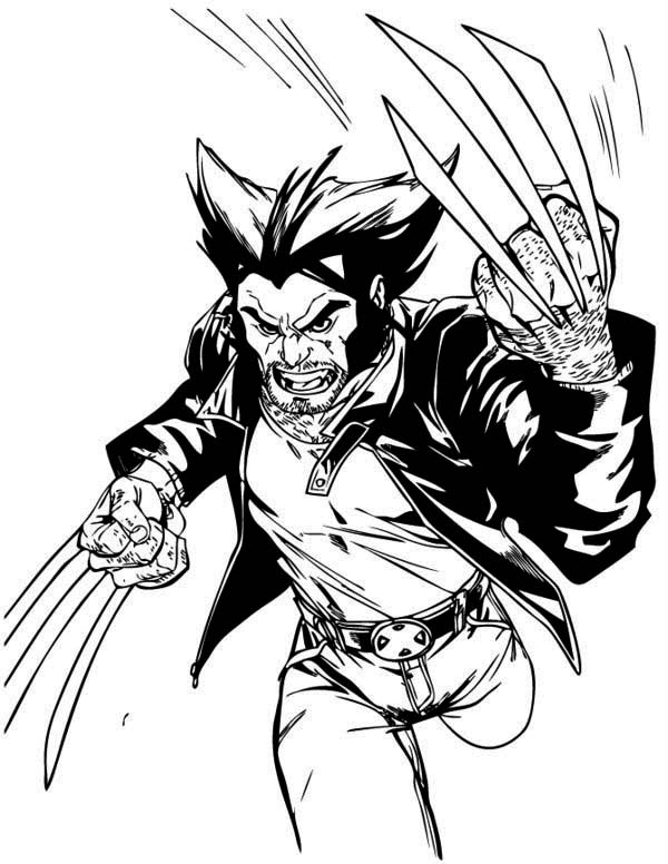 Dessin à colorier: Wolverine (Super-héros et Super-vilains) #74906 - Coloriages à Imprimer Gratuits