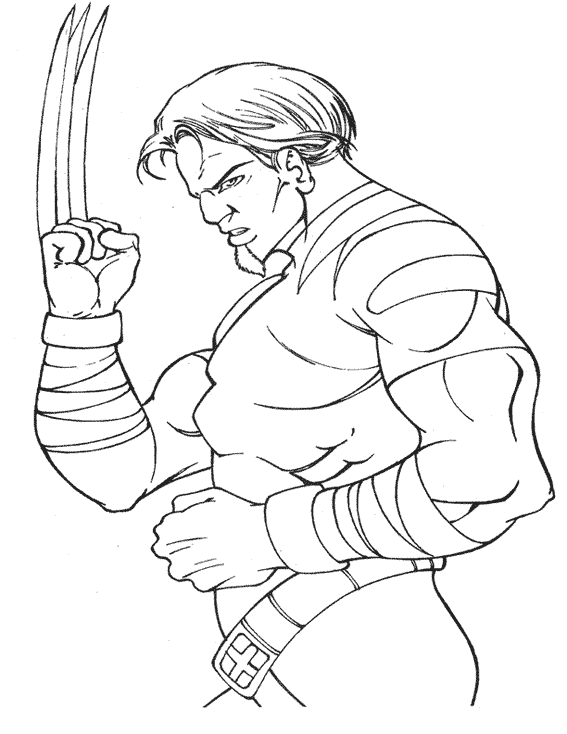 Dessin à colorier: Wolverine (Super-héros et Super-vilains) #74908 - Coloriages à Imprimer Gratuits