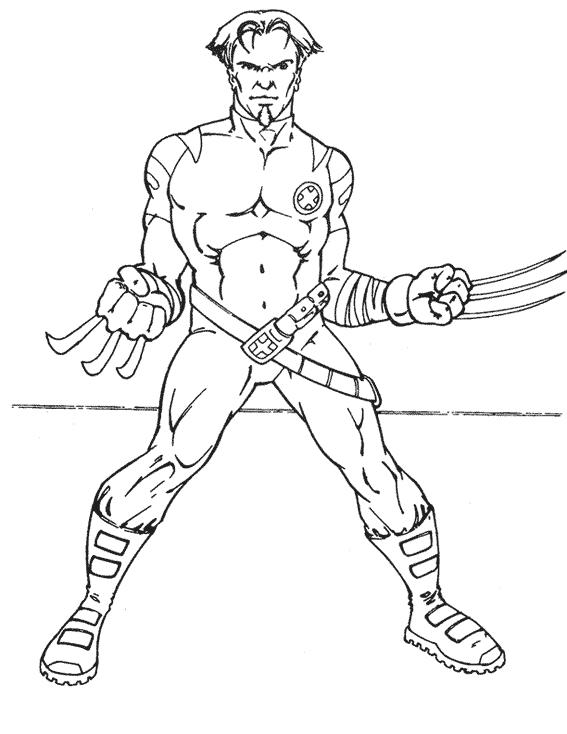 Dessin à colorier: Wolverine (Super-héros et Super-vilains) #74941 - Coloriages à Imprimer Gratuits
