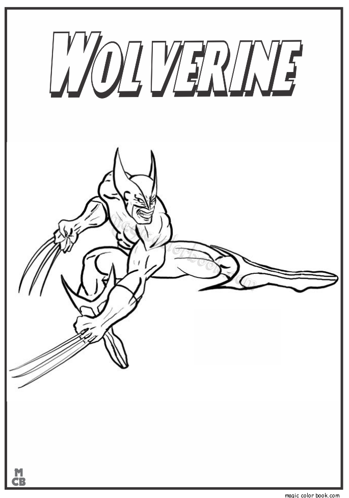 Dessin à colorier: Wolverine (Super-héros et Super-vilains) #74950 - Coloriages à Imprimer Gratuits
