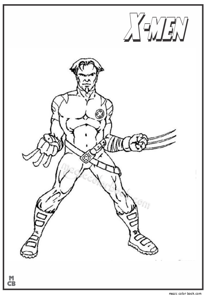 Dessin à colorier: Wolverine (Super-héros et Super-vilains) #74958 - Coloriages à Imprimer Gratuits