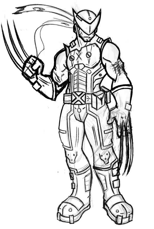 Dessin à colorier: Wolverine (Super-héros et Super-vilains) #74963 - Coloriages à Imprimer Gratuits