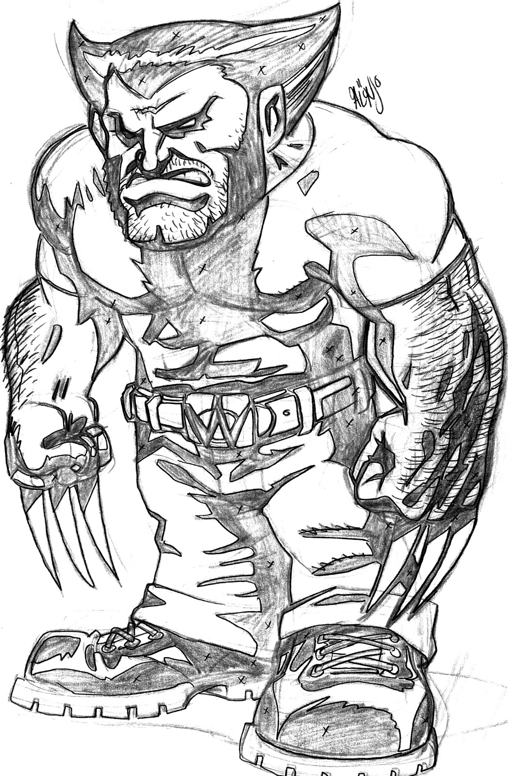 Dessin à colorier: Wolverine (Super-héros et Super-vilains) #75000 - Coloriages à Imprimer Gratuits