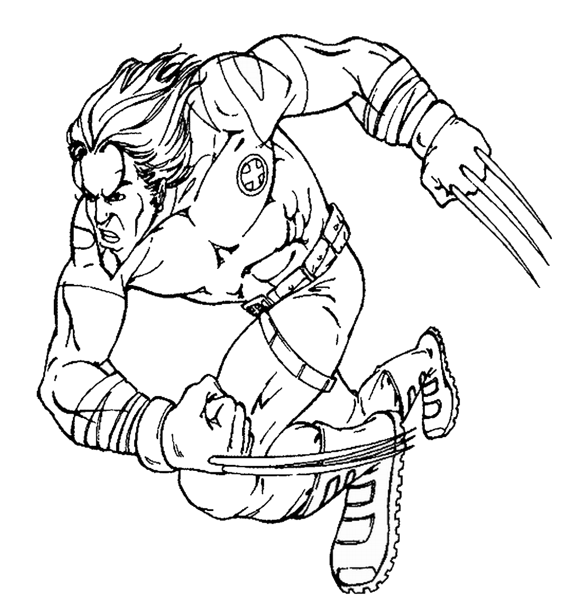 Dessin à colorier: Wolverine (Super-héros et Super-vilains) #75020 - Coloriages à Imprimer Gratuits