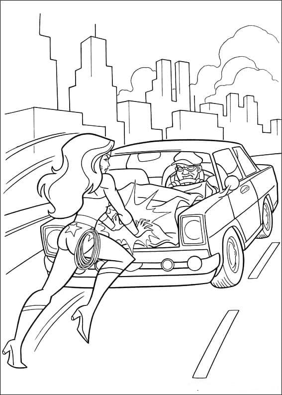 Coloriage gratuit Wonder Woman #196939 de la collection Super-héros et Super-vilains à imprimer