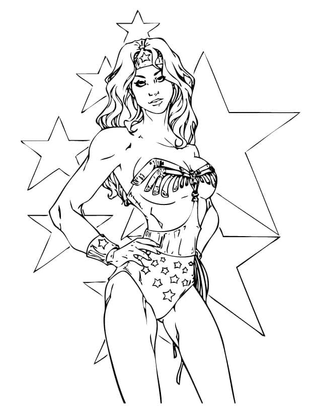 Dessin Wonder Woman #196948 à colorier de la série Super-héros et Super-vilains, gratuit à télécharger et imprimer Dessin Wonder Woman #196948 à colorier de la série Super-héros et Super-vilains, gratuit à télécharger et imprimer