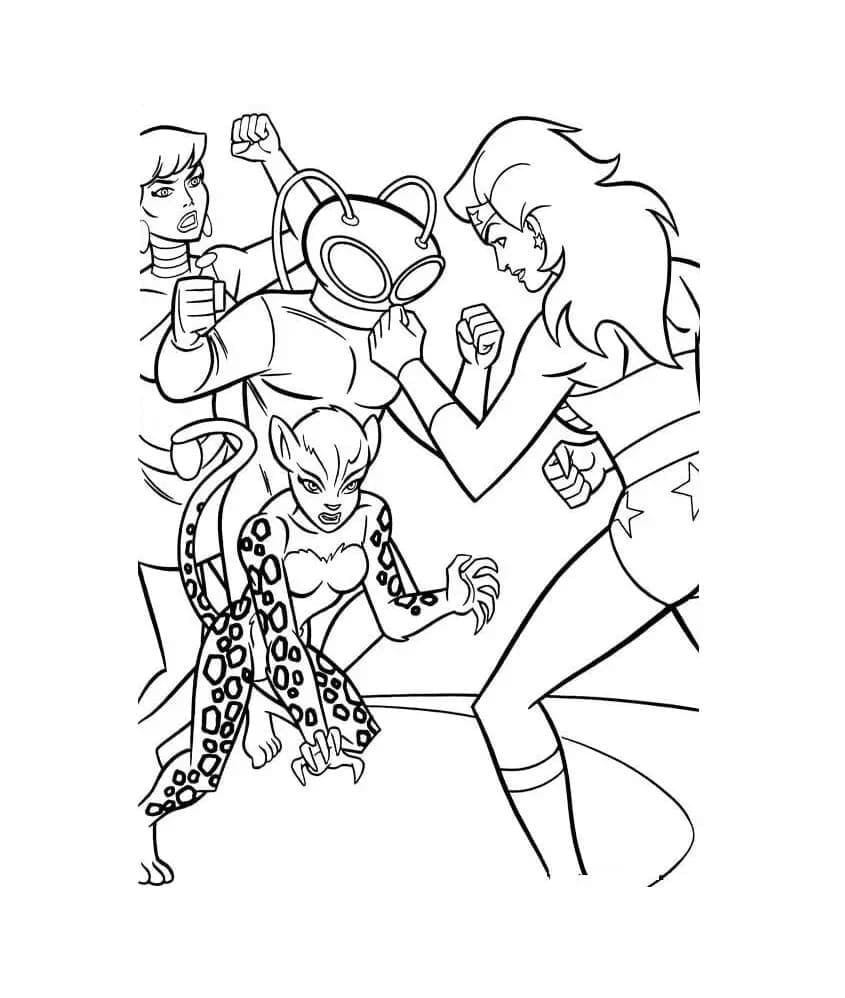 Coloriage gratuit Wonder Woman #196953 de la collection Super-héros et Super-vilains à imprimer
