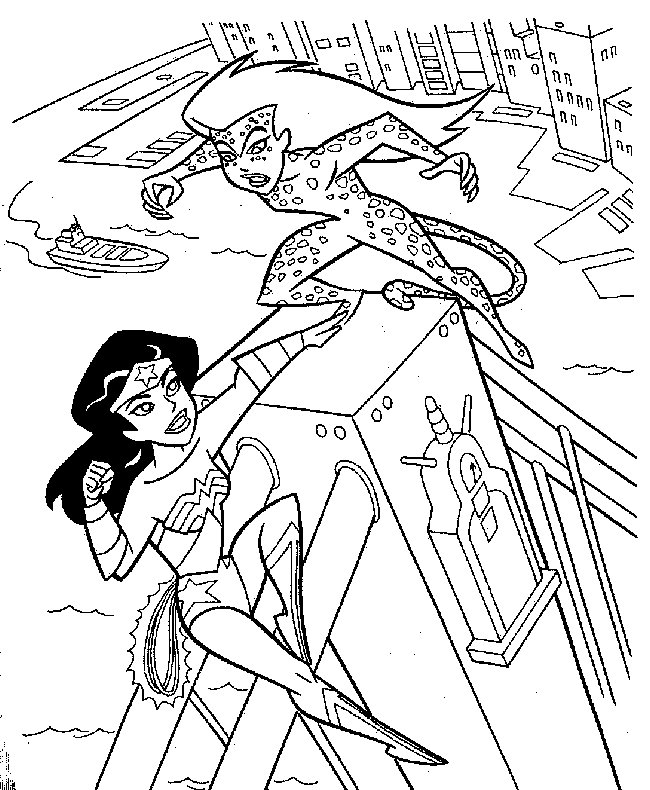Dessin à colorier: Wonder Woman (Super-héros et Super-vilains) #74576 - Coloriages à Imprimer Gratuits