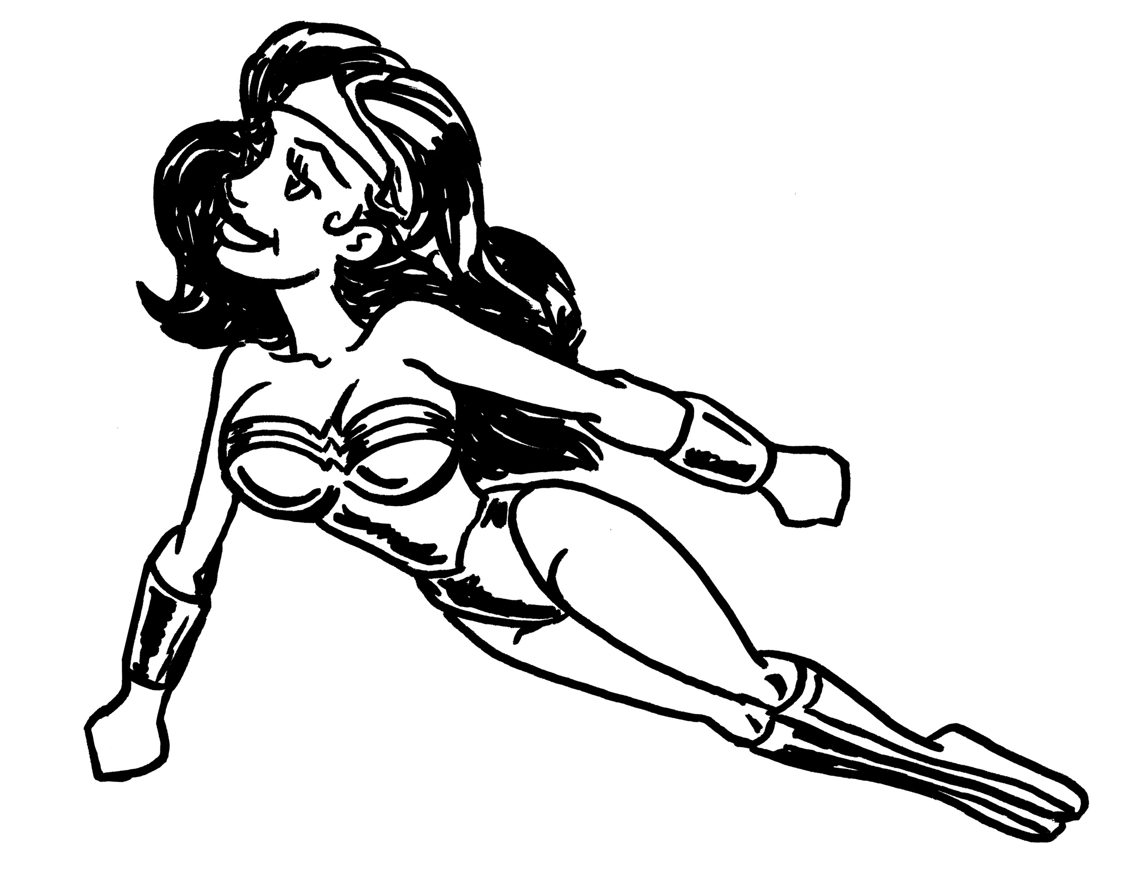 Dessin à colorier: Wonder Woman (Super-héros et Super-vilains) #74601 - Coloriages à Imprimer Gratuits