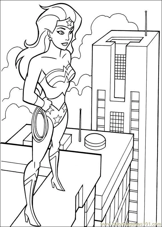 Dessin Wonder Woman #74611 à colorier de la série Super-héros et Super-vilains, gratuit à télécharger et imprimer